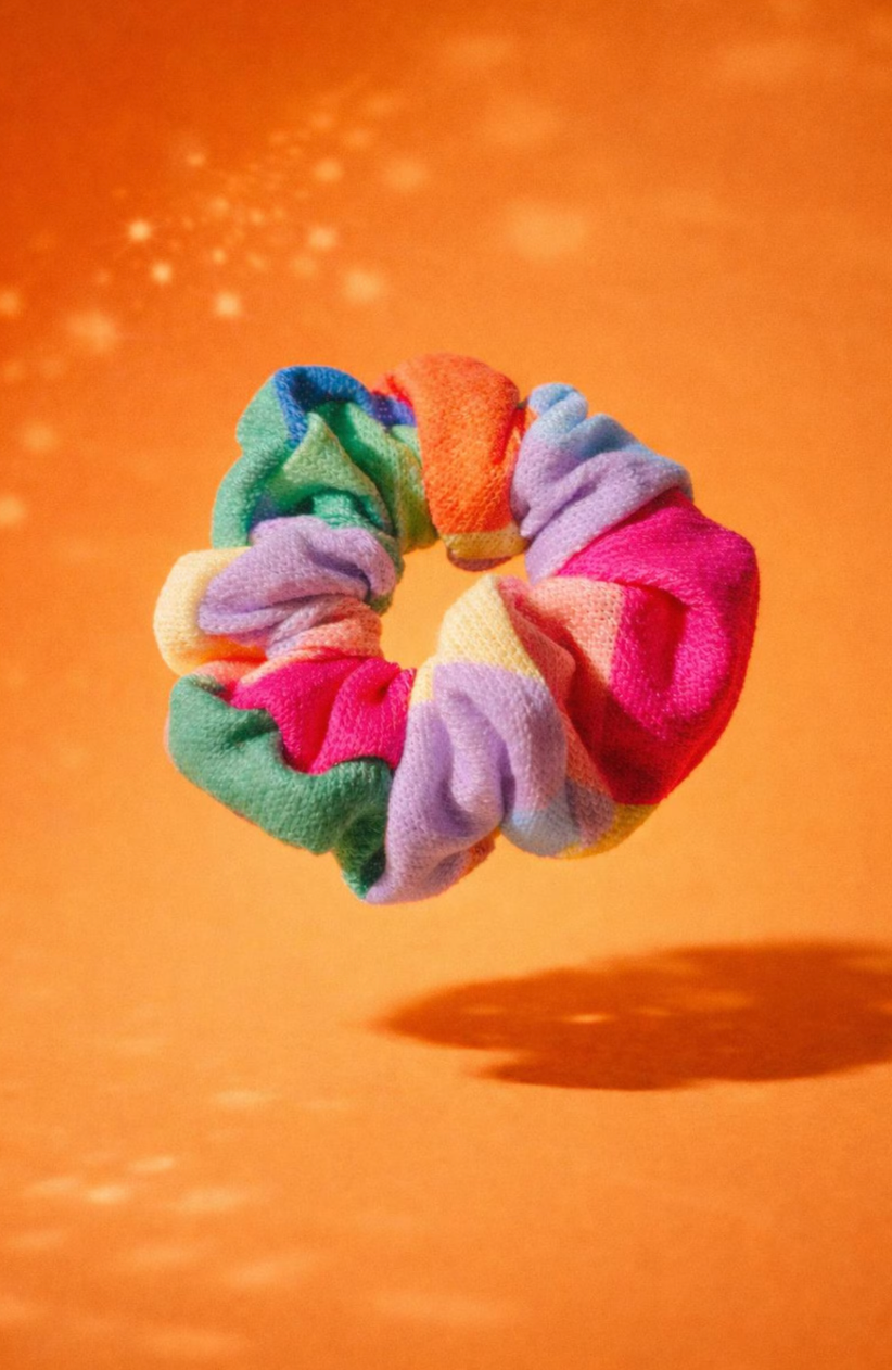 Multicolored Scrunchie Hair Tie