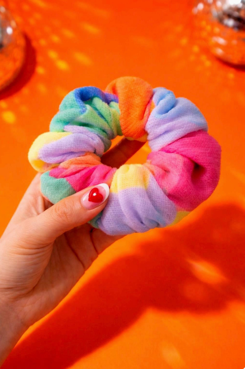 Multicolored Scrunchie Hair Tie