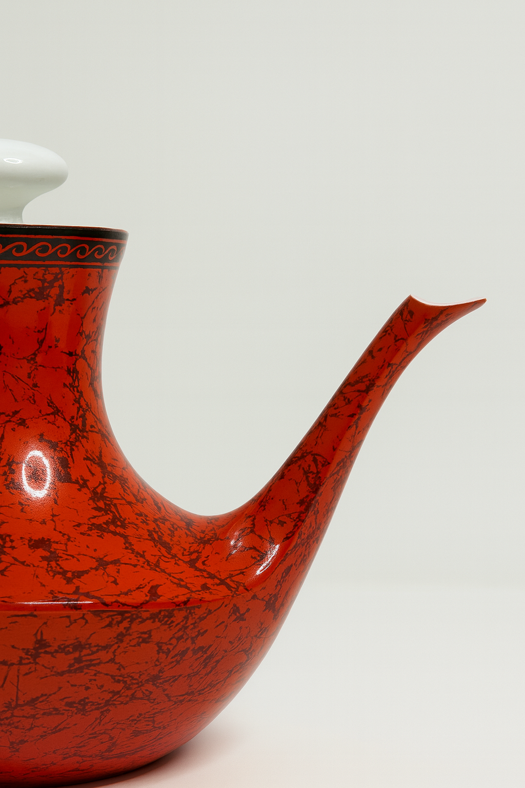 Vintage Block Bidasoa Flamenco Red & Black Porcelain Tea/Coffee Set – Made in Spain (1960s–1970s)