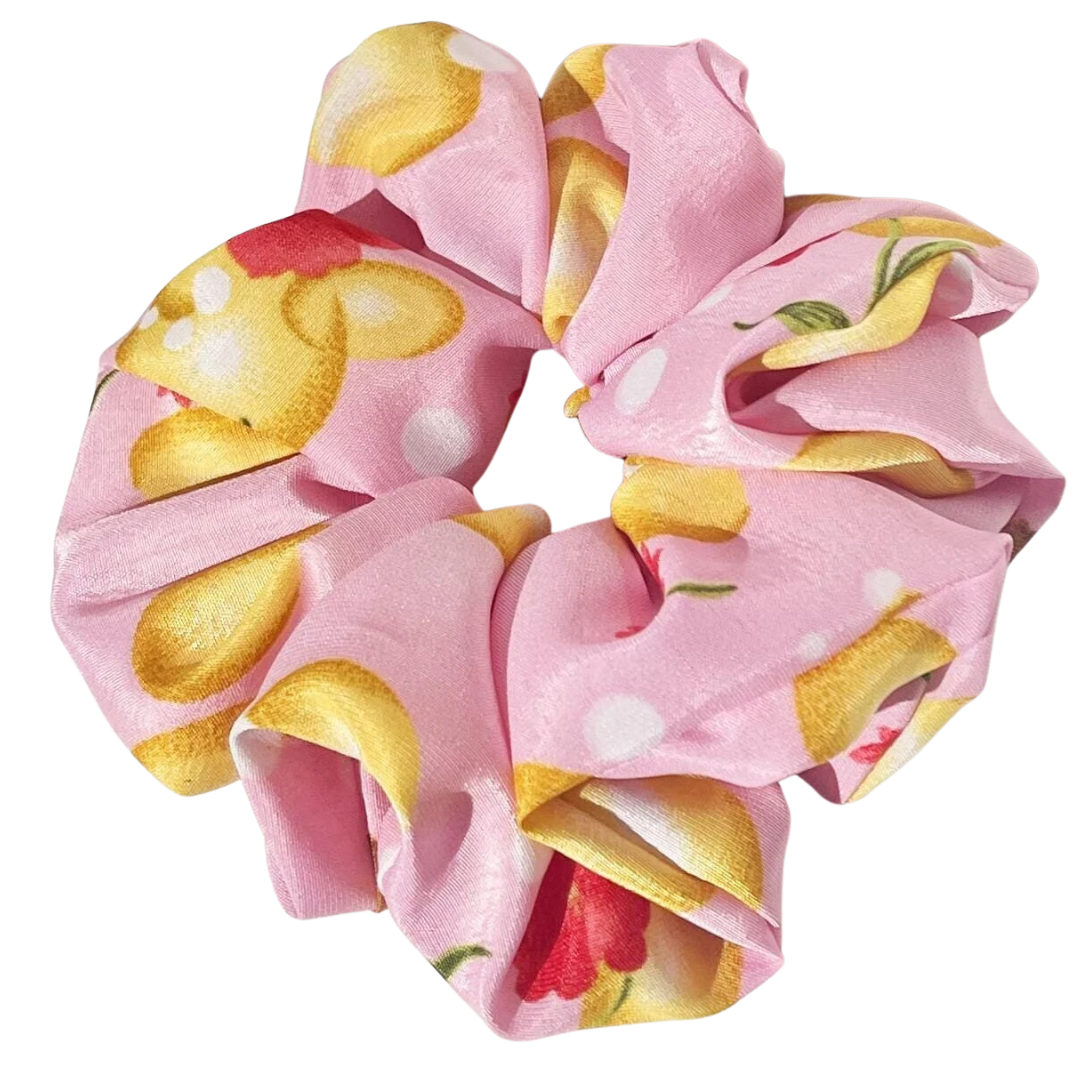 Pink Olives Scrunchie Hair Tie
