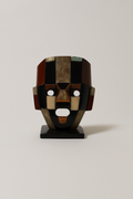 Mesoamerican Stone Mosaic Mask – Authentic Cultural Art Sculpture